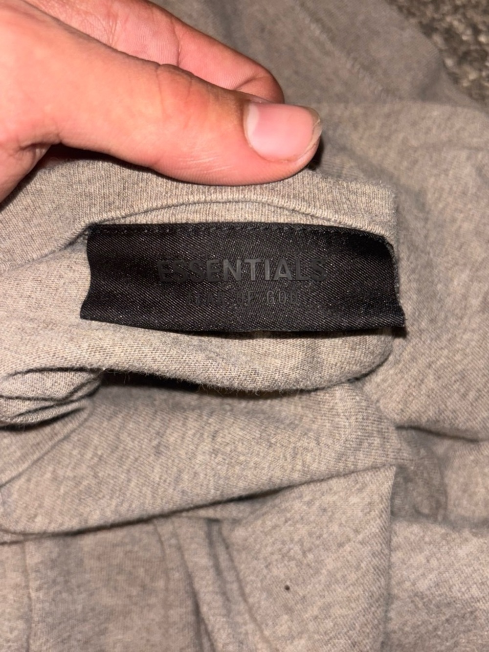 ESSENTIALS Men's Crewneck Sweater in Light Gray